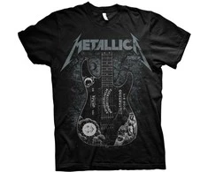 Rock Metallica Hammett Ouija Guitar Marškinėliai, Dydis: S