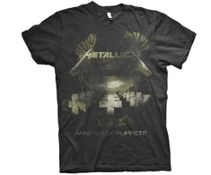 Rock Metallica Master Of Puppets Distressed Marškinėliai, Dydis: M