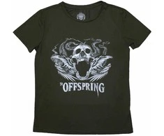 Rock Moteriški Marškinėliai The Offspring Feathered Winged Skull, Dydis: M
