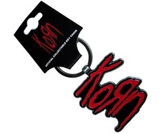 Rock Raktų Pakabukas Korn Raudona Logo