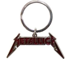 Rock Raktų Pakabukas Metallica Bright Raudona Logo