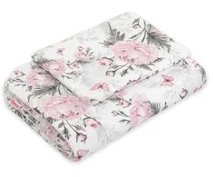 Bobono Patalynės komplektas kūdikiui su rožiniais bijūnais 75x100cm Newborn