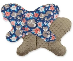 Bobono Dvipusė amortizuojanti pagalvėlė Butterfly“ – lapės mėlyna/ruda