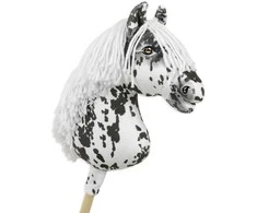 Super Hobby Horse Medinis žaislinis arkliukas leopardinis su balta karčia