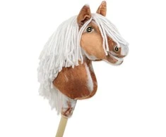 Hobby Horse lazdelinis arkliukas tobiano bay su balta karčiene Super Hobby Horse Premium