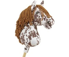 Super Hobby Horse Medinis žirgas su kotu – rudas leopardinis su ruda karčia