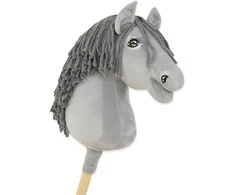 Super Hobby Horse Medinis žaislinis arkliukas – pilkas su pilka karčiais