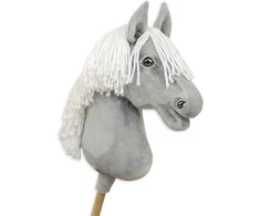 Super Hobby Horse Medinis hobis arkliukas – pilkas su balta karčiais