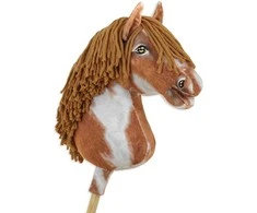 Super Hobby Horse Medinis hobio arkliukas rudas su karčiais