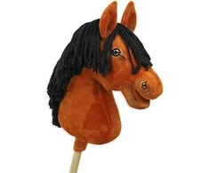 Super Hobby Horse Medinis žirgas su kotu – šviesiai rudas, Premium