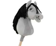 Super Hobby Horse Medinis hobis arkliukas pilkas su juoda karčia