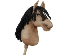 Super Hobby Horse Medinis žirgas ant lazdos šviesiai rudas Premium