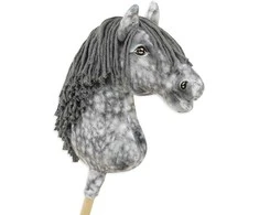 Super Hobby Horse Medinis žirgas su pilka karčiais – margas pilkas