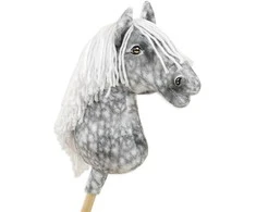 Super Hobby Horse Medinis hobio arkliukas pilkas su balta karčia