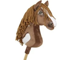 Super Hobby Horse Žaislinis arkliukas vaikams rudas su lazdele