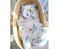 My Sweet Baby Antklodė su pagalve kūdikiui, 2 dalių komplektas, mėlyni paukšteliai