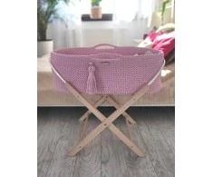 My Sweet Baby Pintas kūdikio lopšys BOHO su stoveliu, rožinis