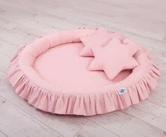My Sweet Baby Lizdelis su raukiniais – pastelinis rožinis