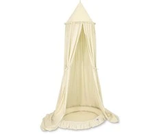 My Sweet Baby Pakabinama užuolaidinė pastogė ir lizdelis su raukiniais – kreminė