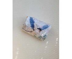 My Sweet Baby Medvilninis patalynės užvalkalas kūdikio lopšiui 75x35 cm mėlynos paukščių spalvos