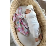My Sweet Baby Minkštas medvilninis pledas kūdikiui su zuikučio motyvu kolibriai