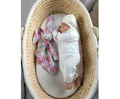 My Sweet Baby Minkštas medvilninis pledas kūdikiui su zuikučio motyvu kolibriai