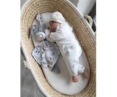 My Sweet Baby Minkštas medvilninis pledas kūdikiui su kiškučio aplikacija, žalsvas