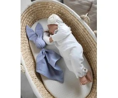 My Sweet Baby Minkštas medvilninis kūdikio pledas zuikutis, pastelinė mėlyna