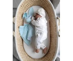 My Sweet Baby Minkštas medvilninis kūdikio pledas zuikutis, žalsvai baltas