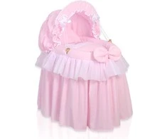 My Sweet Baby Lopšys lėlėms su gaubtu LITTLE PRINCESS rožinis – žaidimams ir rūpesčiui lėle.