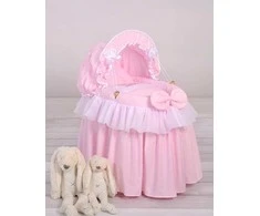 My Sweet Baby Lopšys lėlėms su gaubtu LITTLE PRINCESS rožinis – žaidimams ir rūpesčiui lėle.