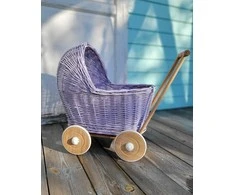 My Sweet Baby Lėlių vežimėlis pintas šviesiai violetinis Milly Mally