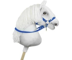 Super Hobby Horse Hobio žirgo kamanos su pavadžiu – mėlynos