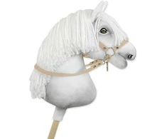Super Hobby Horse Hobio žirgo kamanos kantarui – smėlio spalvos