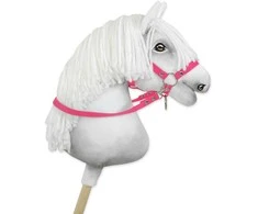 Super Hobby Horse Hobio žirgo kamanų pavadžiai – tamsiai rožiniai