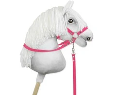 Super Hobby Horse Hobio žirgo kamanų pavadžiai – tamsiai rožiniai