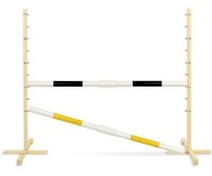 Super Hobby Horse Šuolių kliūtis hobby horse juoda ir geltona 120 cm
