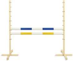 Super Hobby Horse Šuolių kliūtis Hobby Horse su dviem skersiniais, mėlyna geltona