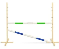 Super Hobby Horse Šuolių kliūtis hobi arkliukui žalia ir mėlyna 120 cm