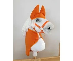 Super Hobby Horse Hobby Horse oranžinė fleece antklodė ir ausinės