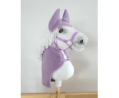 Super Hobby Horse hobby horse violetinis flisinis pledas ir ausinukai