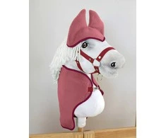 Super Hobby Horse hobby horse arkliukui: uogų spalvos pledukas ir ausinės