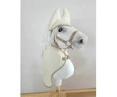 Super Hobby Horse Hobby Horse rinkinys: kreminė fleece antklodė ir ausinukai