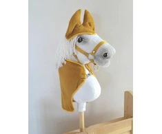 Super Hobby Horse Rinkinys hhobby horse : geltonas pledas ir ausinukai