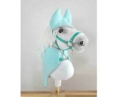 Super Hobby Horse Hobby Horse rinkinys: švelniai mėtų spalvos pledas ir ausinukai