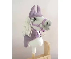Super Hobby Horse Hobby Horse komplektas A4 ir A5 flisinis apklotas su ausinukais lila
