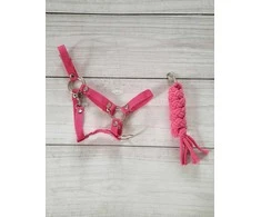 Super Hobby Horse Hobby Horse pakinktų rinkinys su virve – tamsiai rožinis