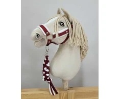 Super Hobby Horse Hobio arklio kantaras A3 su balta pūkuota apdaila ir pavadžiu