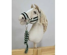 Super Hobby Horse Hobby horsingo kantaras ir pavadys – juoda/salotinė