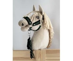 Super Hobby Horse Hobio žirgo kantaras ir pavadis – juoda ir butelio žalia